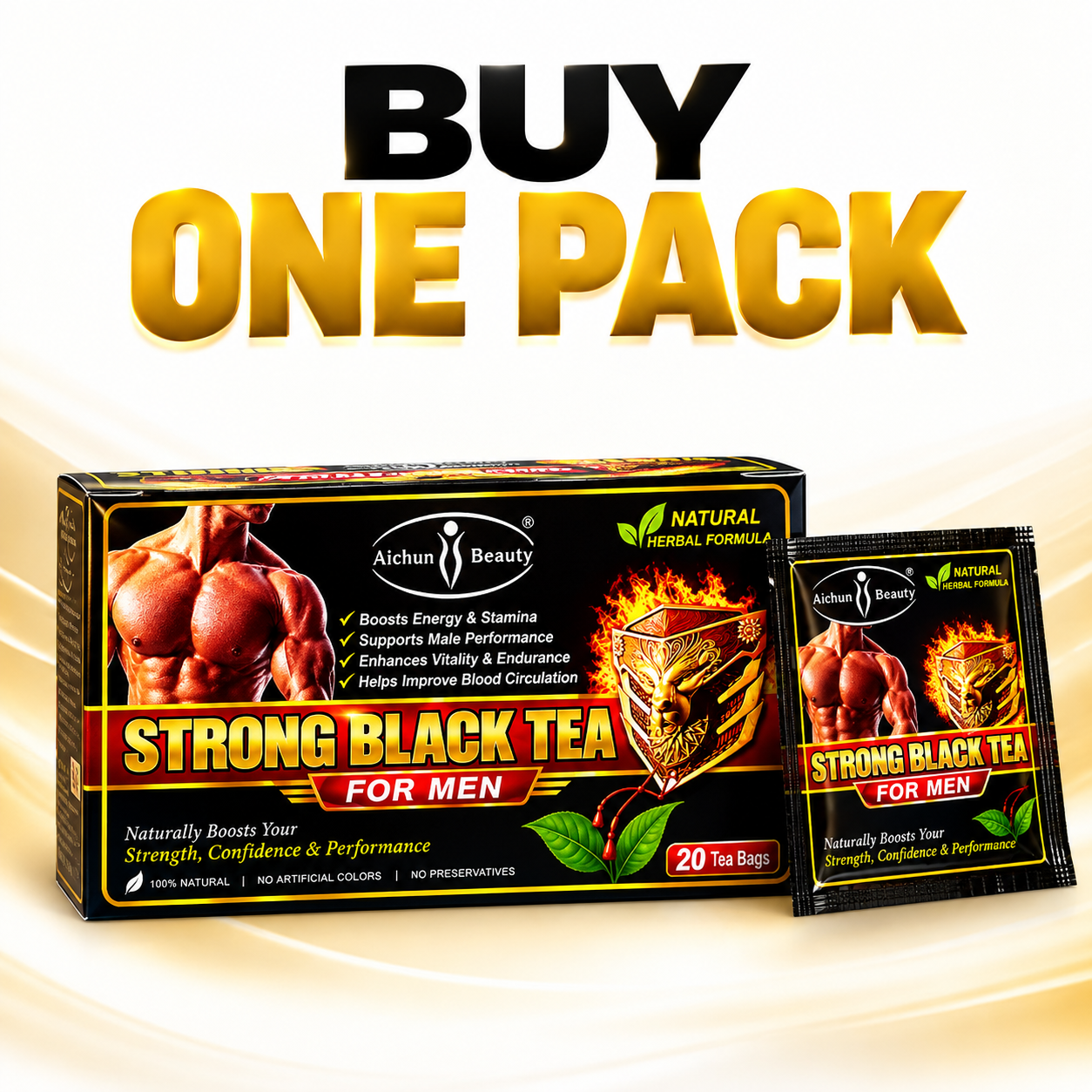 IMAGE PLACEHOLDER — 3 boxes of Strong Black Tea for Men
